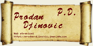 Prodan Đinović vizit kartica